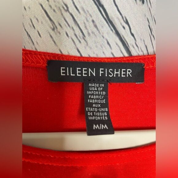Eileen Fisher Long Sleeve Tunic Side Slits Red M - Picture 5 of 6